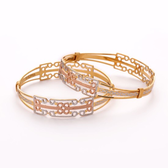 Stunning Rhodium Bangles