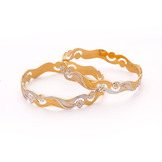 Stunning Rhodium Bangles