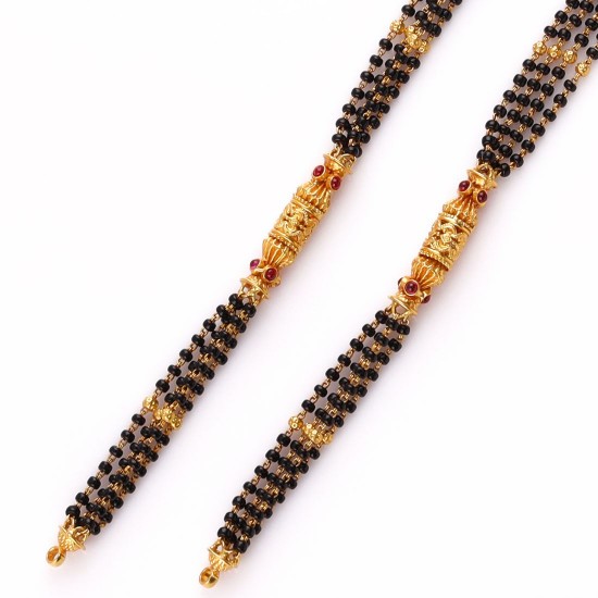 Traditional Black Beads Short Ghanthan