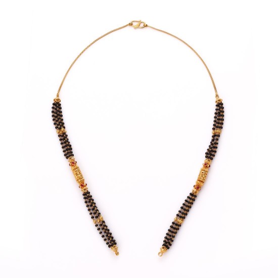 Traditional Black Beads Short Ghanthan