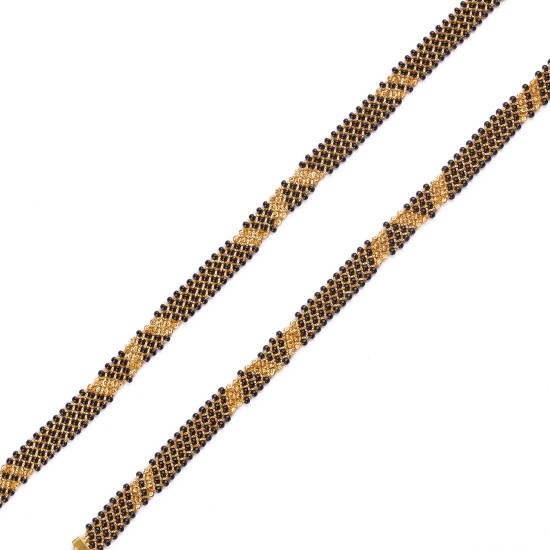 Traditional Black Beads Short Ghanthan