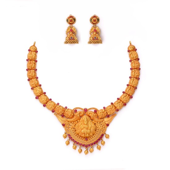 Traditional Temple Kundan Half Set